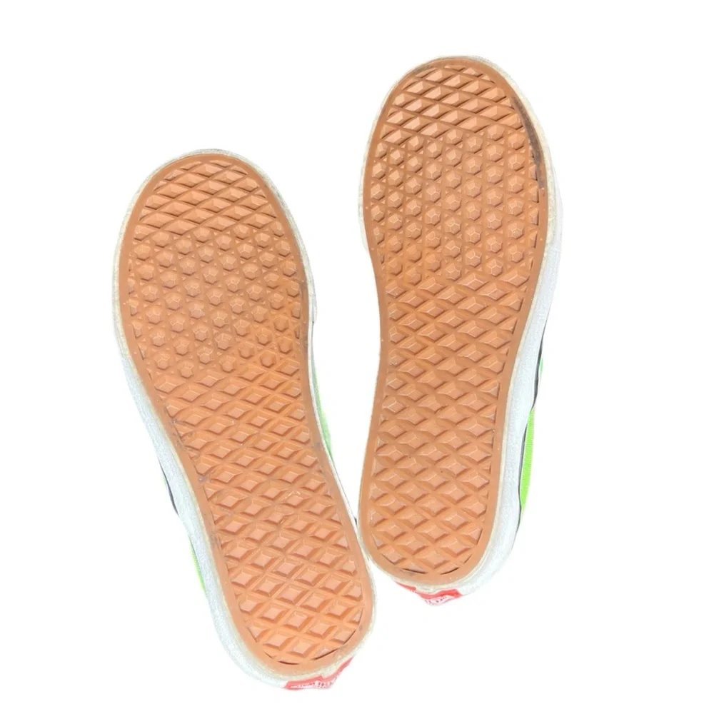 Vans Neon Green Slip-On Shoes - Picture 4 of 5